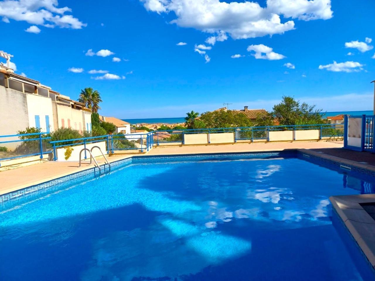 Plain-Pied Jardin 6 Personnes Clim Vue Mer Parking Wifi Terrasse Piscine Dans La Residence Saint-Pierre-la-Mer  Экстерьер фото