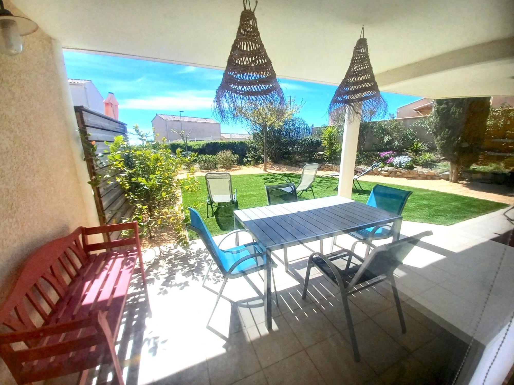 Plain-Pied Jardin 6 Personnes Clim Vue Mer Parking Wifi Terrasse Piscine Dans La Residence Saint-Pierre-la-Mer  Экстерьер фото