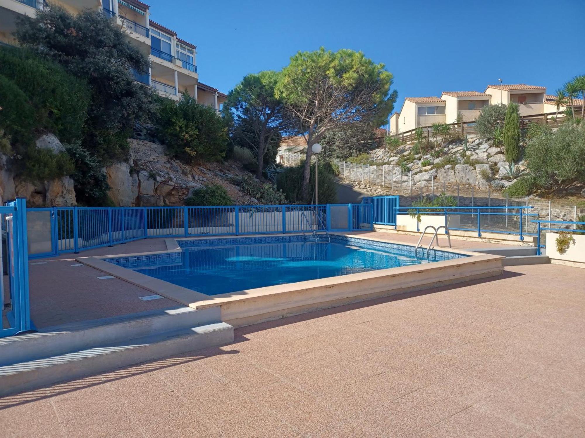 Plain-Pied Jardin 6 Personnes Clim Vue Mer Parking Wifi Terrasse Piscine Dans La Residence Saint-Pierre-la-Mer  Экстерьер фото
